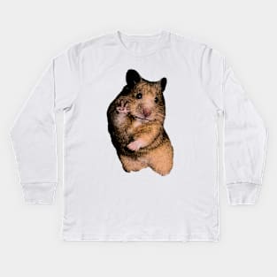 Funny Hamster Shirt, Hamster Meme Shirt, Cute Hamster Dank Meme Quote Shirt Out of Pocket Humor Kids Long Sleeve T-Shirt